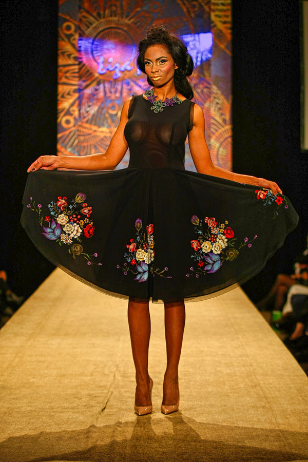 Rochie tull pictat manual G5121